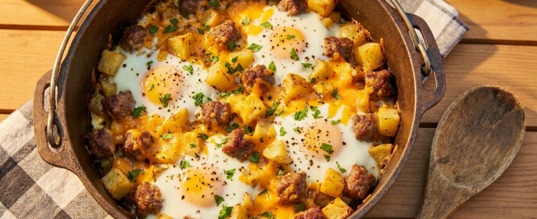 Dutch Oven Breakfast Casserole (Mountain Man Breakfast)