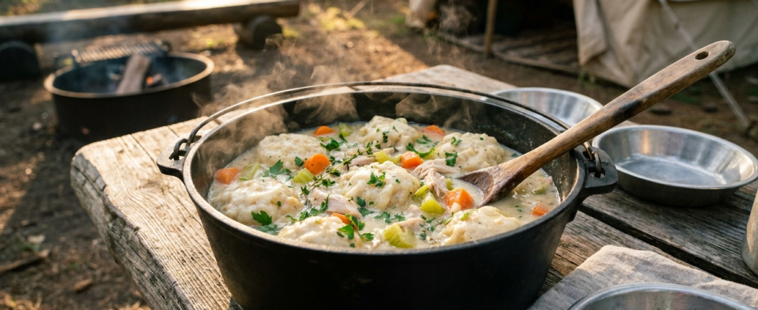Dutch Oven Chicken and Dumplings