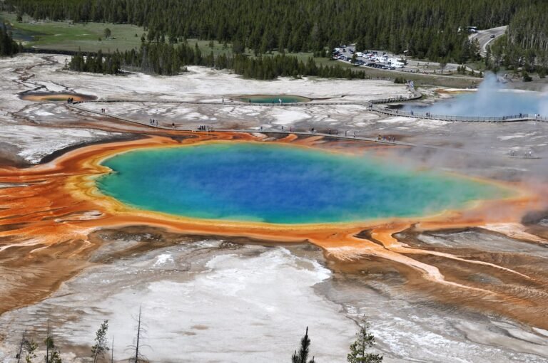 A natural hot spring pool
