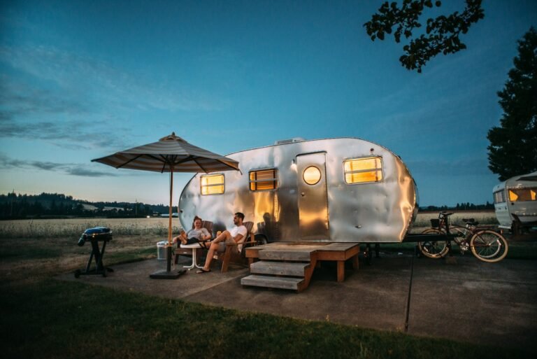 An RV on a road trip